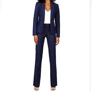 NEW Express Columnist Barely Boot Dress Pants Navy Blue 10 Mid Rise Flare Chino